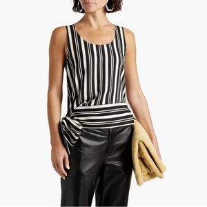 NEW JASON WU Striped crepe top XS